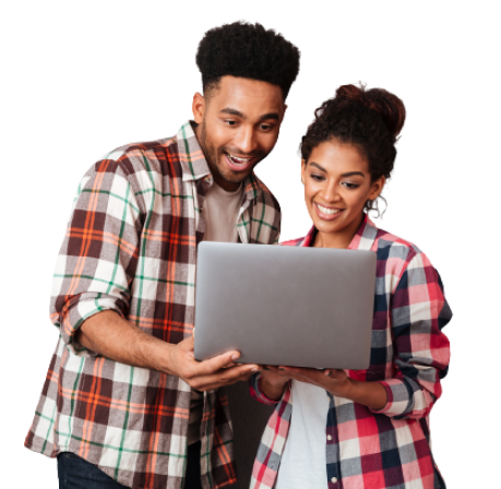 portrait-happy-young-african-couple-using-laptop-computer